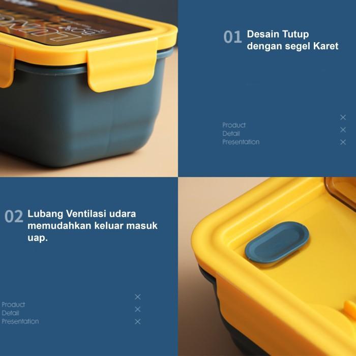 Kotak Makan Anak Tempat Makan Lunch Box Anak Plastik 1400 ml Bento Box