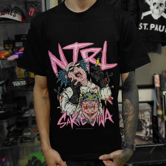 T Shirt Band Official NTRL - PARTILIBUR (BLACK)