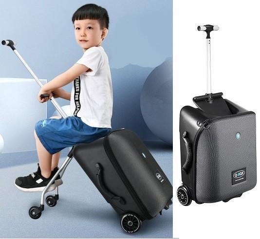 Koper Stroller Lazy Anak Luggage 2 In 1 Koper Duduk Anak Qbox Q-Box