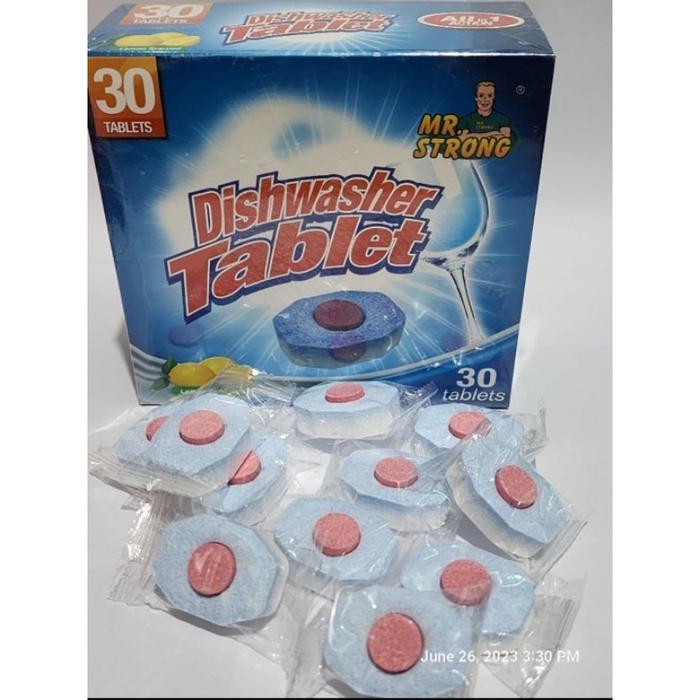 Mr. Strong Dishwasher Detergent. sabun mesin cuci piring sis 30 tablet