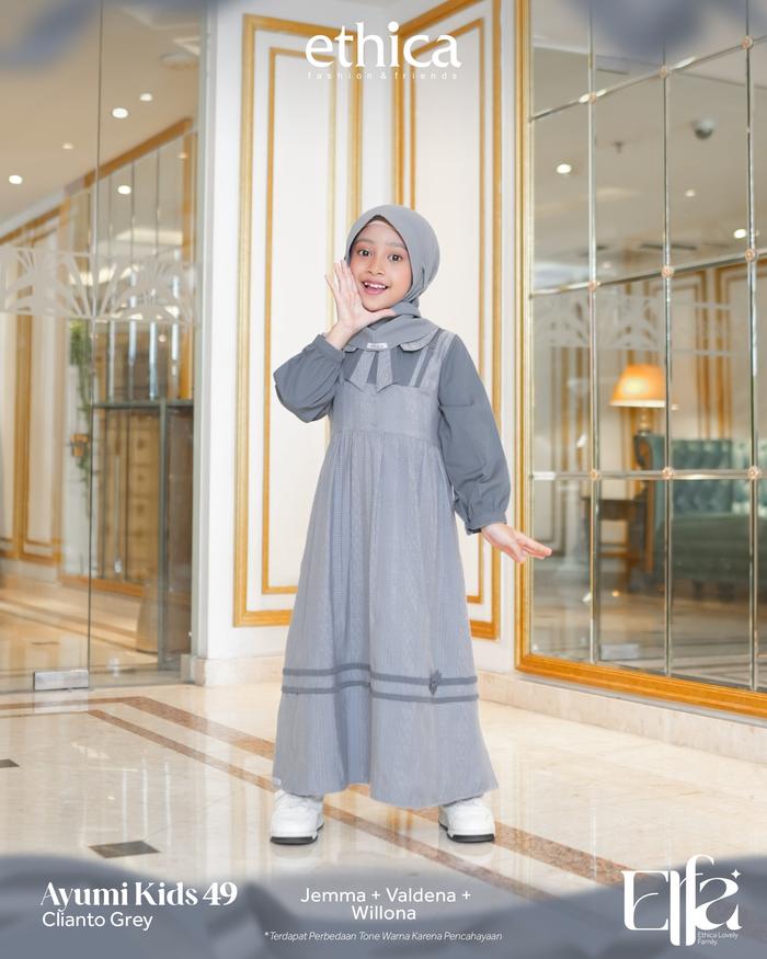 Jual Ethica Gamis Anak Ayumi Kids 49 Valdena Aster Purple Set Kerudung Elfa 310 311 Clianto Grey