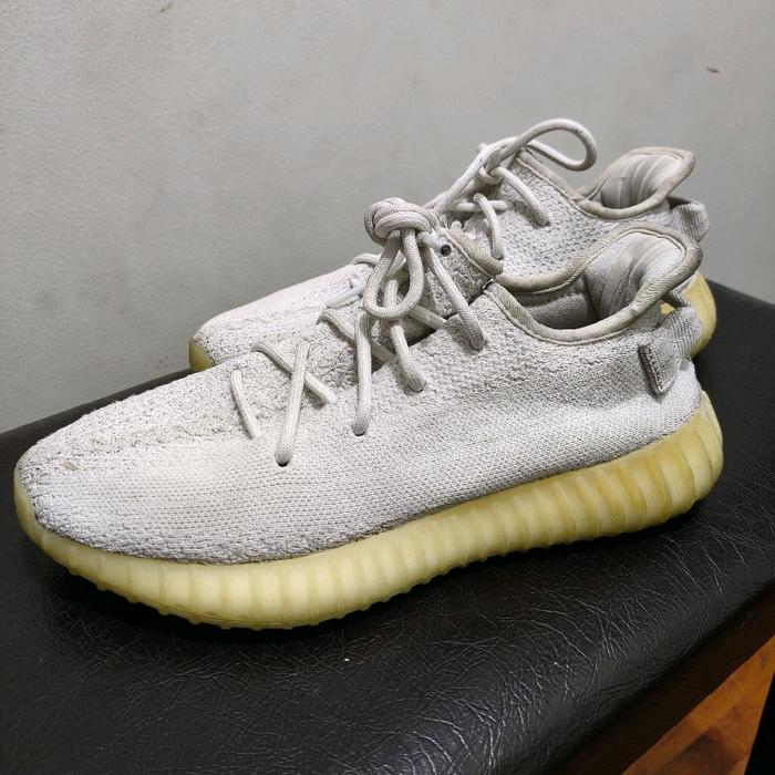 Sepatu Adidas Yeezy Boost 350 V2 Putih Kuning Sole Nyaman untuk Olahraga dan Santai