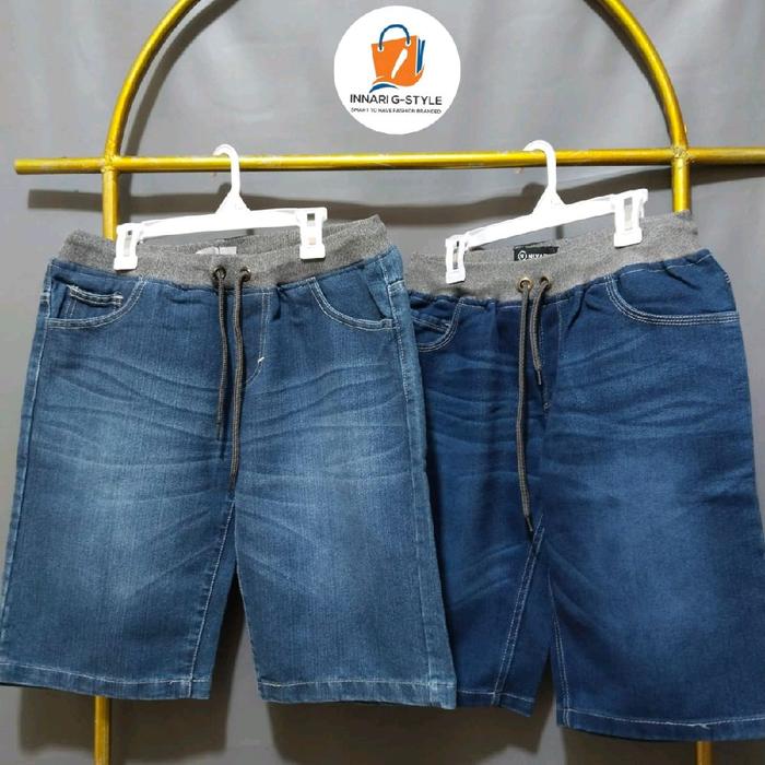 Nevada - Celana Pendek Dewasa Celana Jeans Rib Karet Nyaman Wanita Shorts
