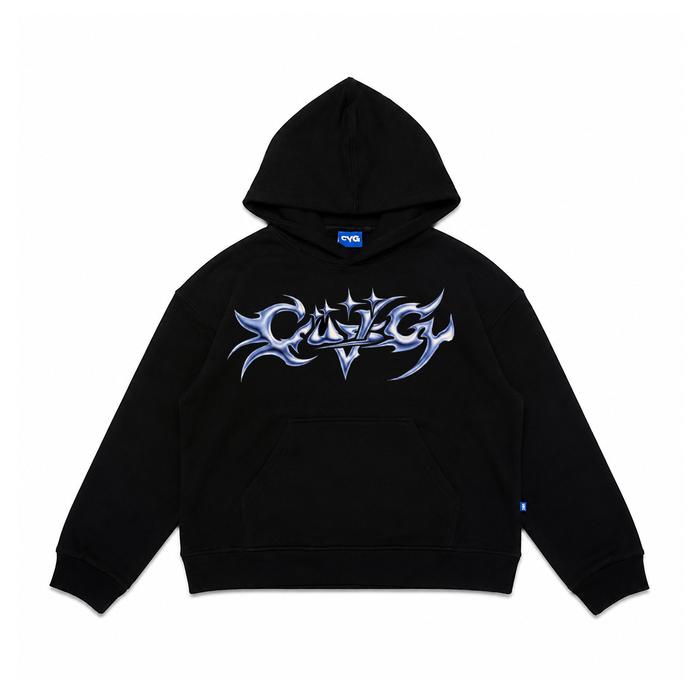CONVERGENT Hoodie Boxy Fleece Wear Graphic 330 GSM Poppers