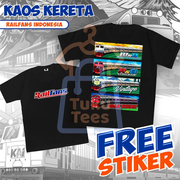 Kaos Kereta Api Railfans 4 Kereta Baju Kereta Api KAI Railfans Indonesia
