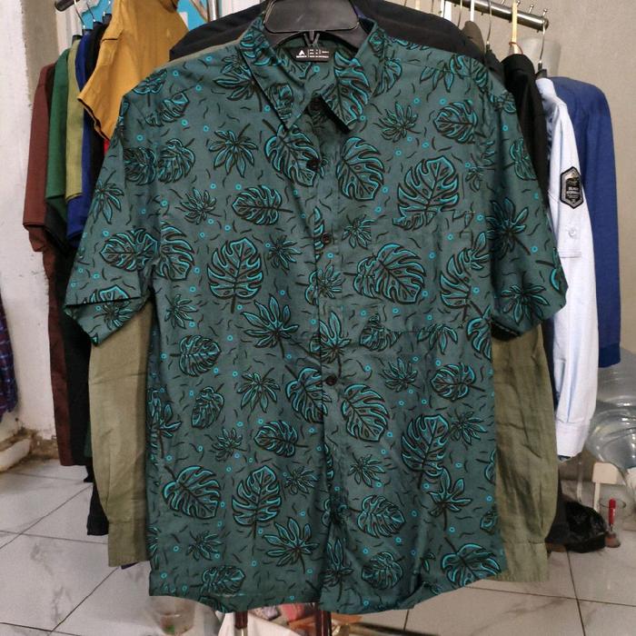 KEMEJA BATIK PRIA EIGER TROPIC MONSTERA ORIGINAL