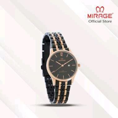 Jam Tangan Wanita Mirage 8544BRP-L Stainless Steel Tali Rantai Water Resistant 3ATM - Watches