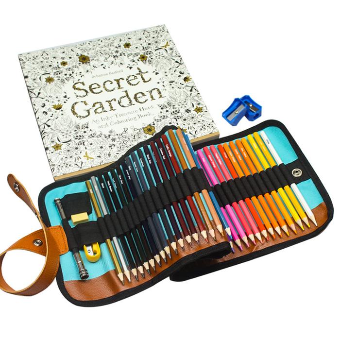 Set Pensil Warna Kayu Perlengkapan Menggambar Pensil Gambar Praktis