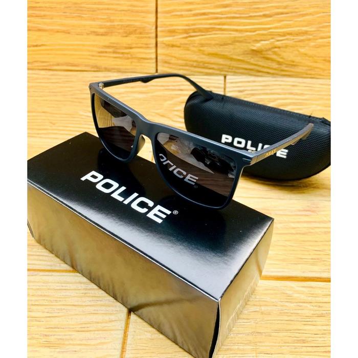 PRODUCT TERLARIS !!! KACAMATA PRIA POLICE 606 police+UV400 ANTIRADIASI BLACK DOFF FULLSET