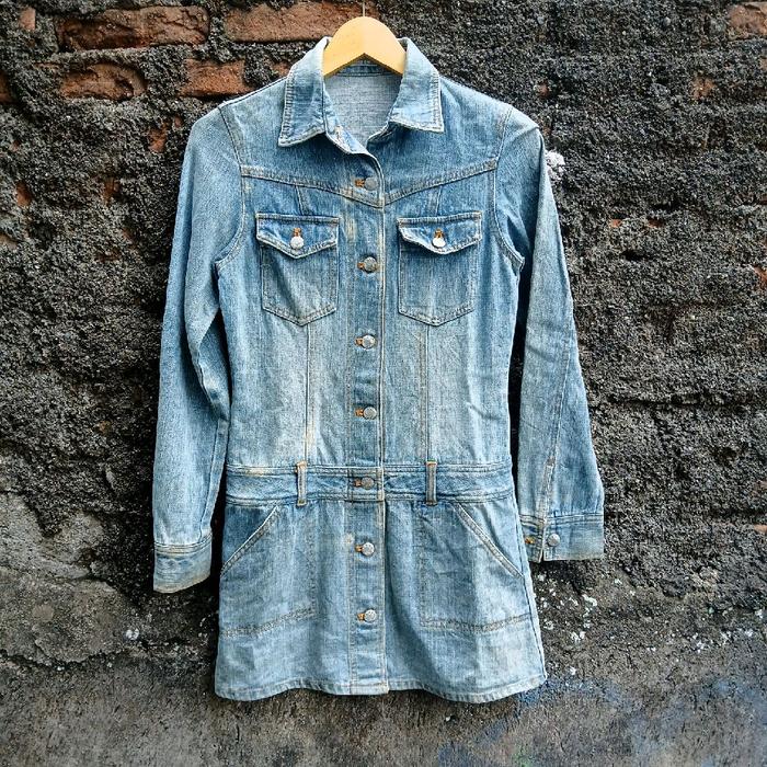 jacket denim coat jeans wanita joky galz not uniqlo gu gap lea monotaro iron heart