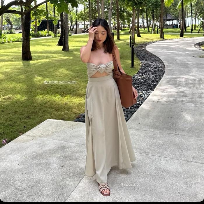 TMBM - Alexa Set Atasan Pantai Setelan Rok Bali Top Ikat Tie Luaran Outer Summer Dress Beach summer 