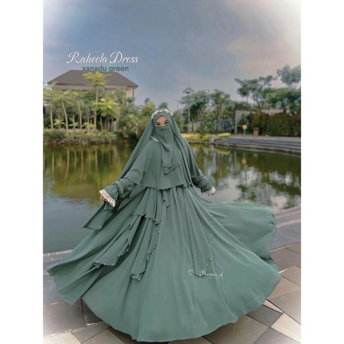 Shaymei_id | Raheela dress | gamis kekinian | gamis ceruty gamis set hijab dan cadar