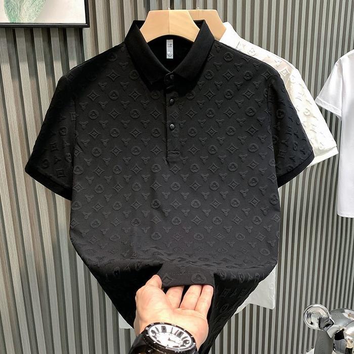2025polo pria kaos polo kaos polo motif putih baju berkerah kaos polo hitam polos baju polo bordir