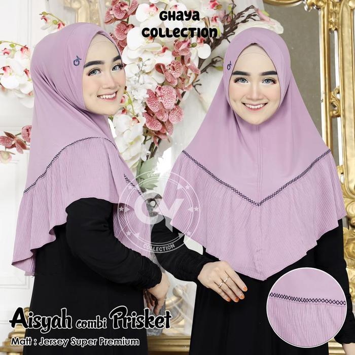 Jilbab Bergo Aisyah Combi Plisket Ghaya Hijab