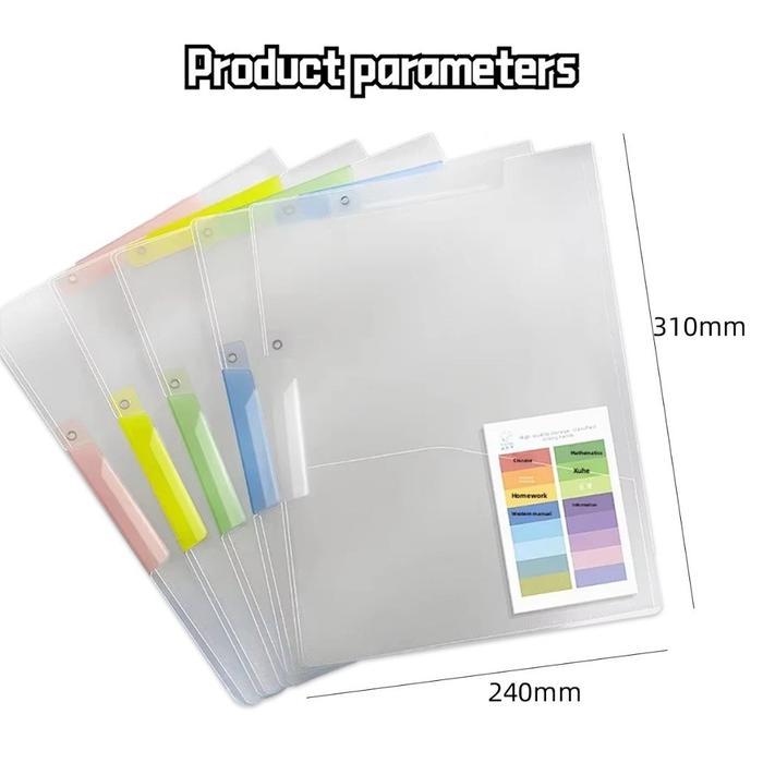 5PCS/Bag Map plastik bening File Folder Penawaran Dokumen Report Cover Keeper Clear A3/A4