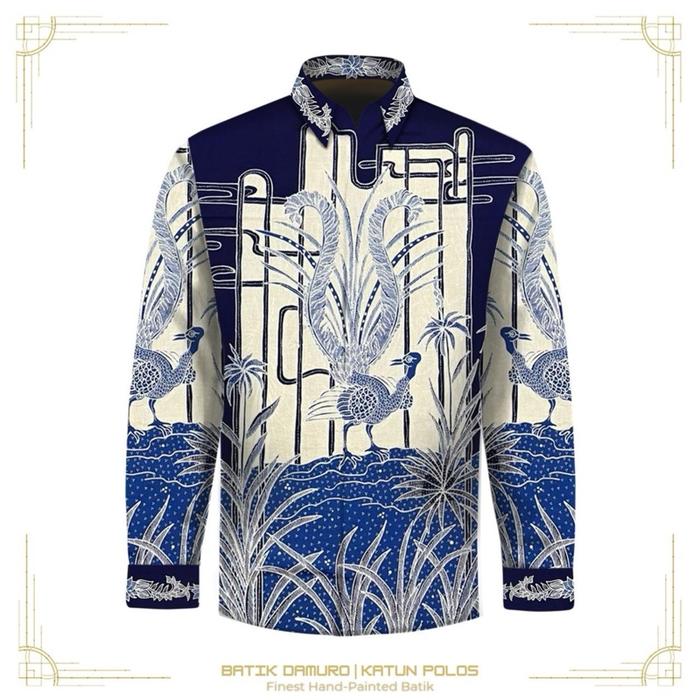 Kain kemeja batik tulis katun polos bk-819