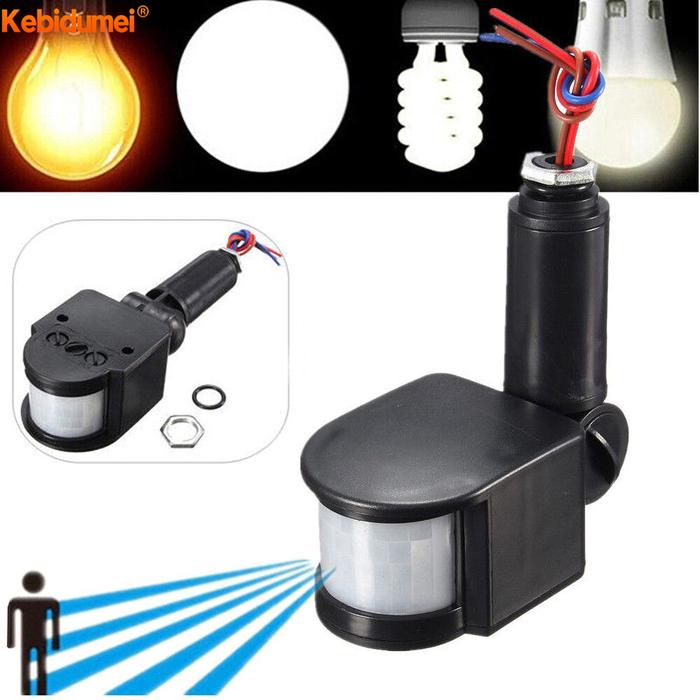 Kebidumei Sensor Gerak LED 220V 12V, Detektor Gerakan PIR Inframerah