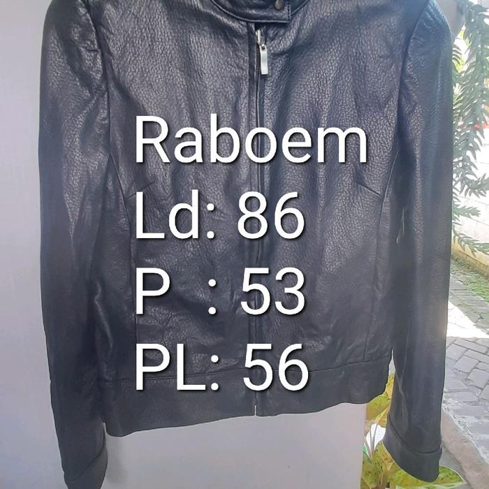 Raboeem Jaket Kulit Asli Ld 86 P 53 PL 56 untuk Pria dan Wanita