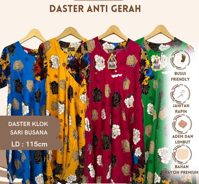 Homedress Baju Daster Klok Mayung Jumbo Sari Busana Wanita Bahan Adem Anti Gerah Terlaris - Zistore_