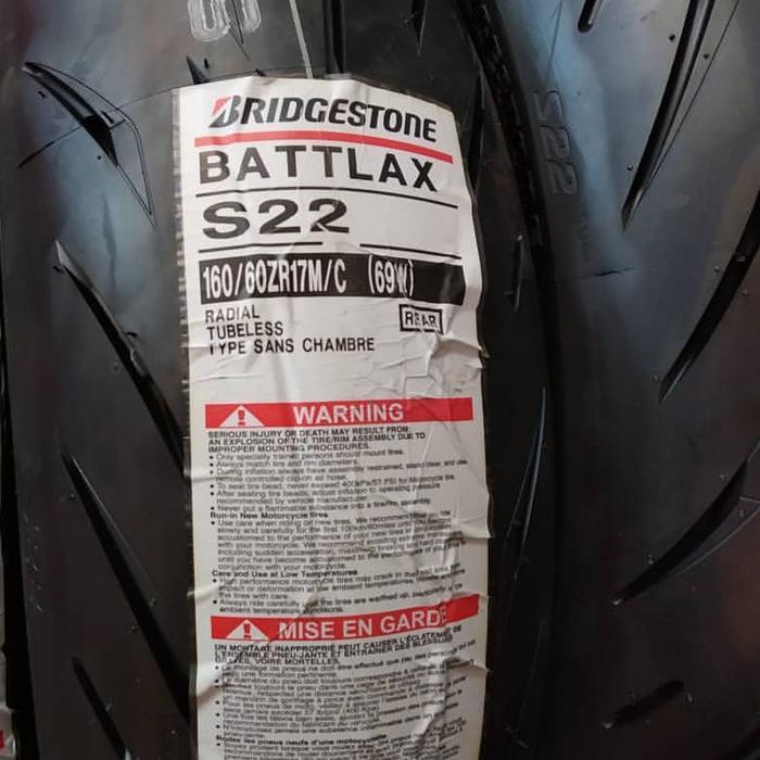 BAN BATTLAX S22 160-60 17 BAN BATTLAX BRIDGESTONE 160-60 17