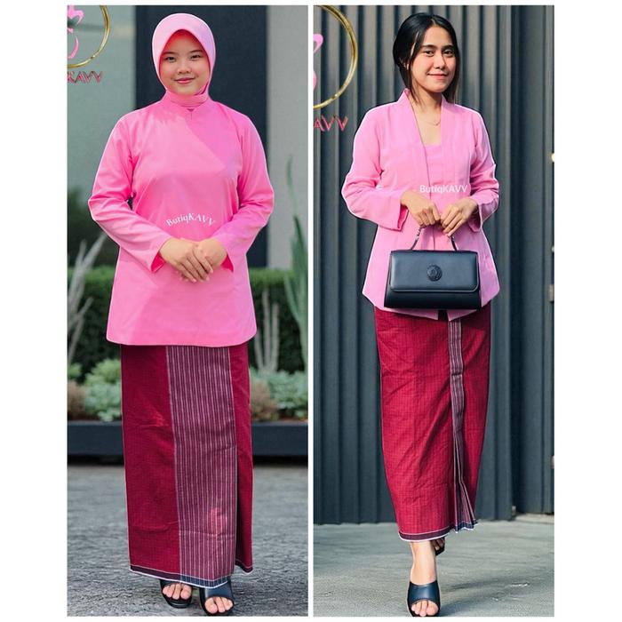 PSR Bhayangkari Pink Muda Sudah Jadi (Kutubaru / Kurung) Size S-Jumbo