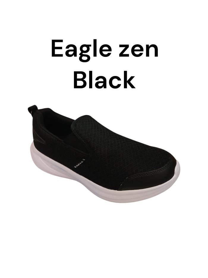 Eagle Zen Sepatu Slip On Kasual Pria Terbaru Original Black Dengan Desain Nyaman Dan Tampilan Modern