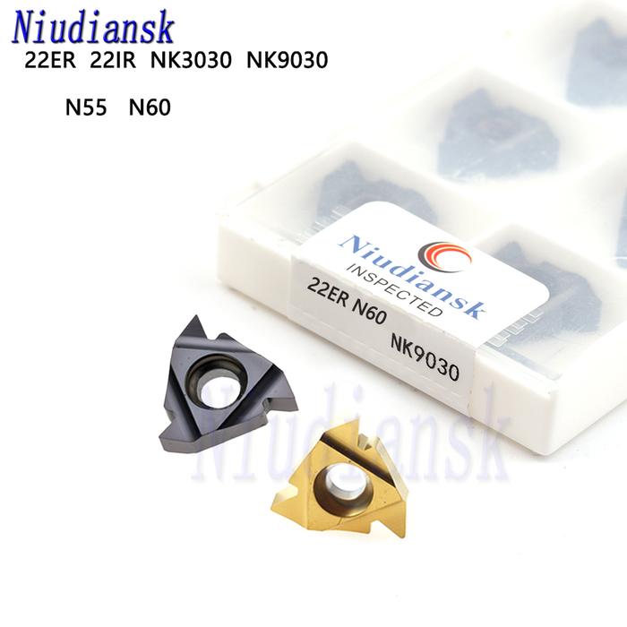 22ER N55 N60 NK3030 NK9030 high quality carbide Threading inserts CNC