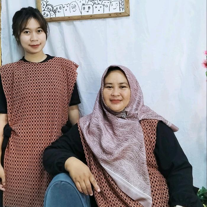 setelan tunik rompi panjang dan pendek Wanita Muslim Remaja