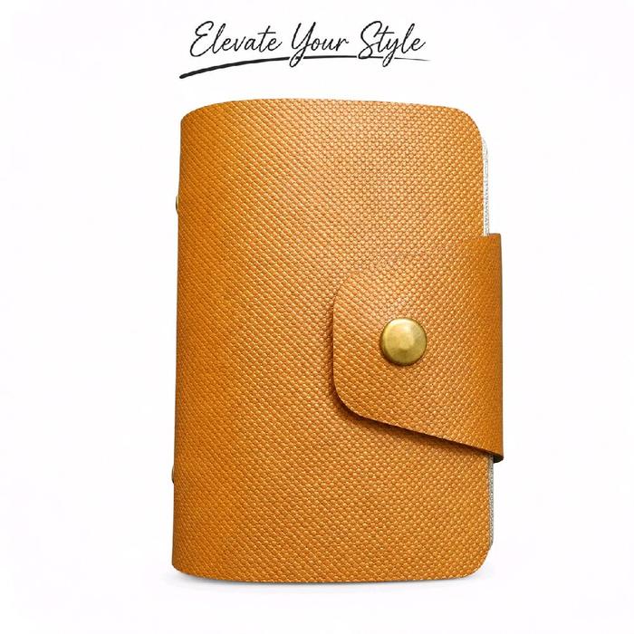 ViDi Dompet Kartu ID Atm Kulit Asli Card Holder Kulit Asli Handmade hand sewn Edge Paint