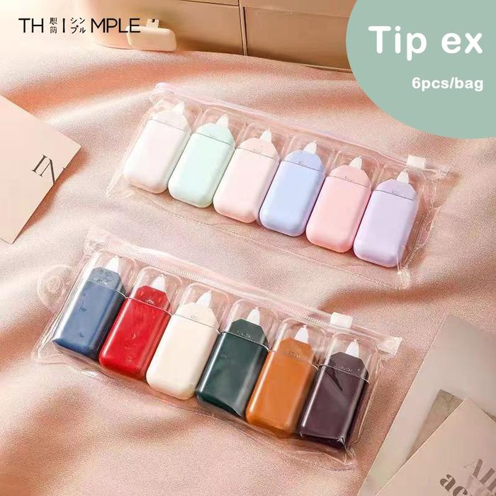 Correction Tape / Tipe Ex Set 6*6mMurah Penghapus Pulpen Berkualitas Aesthetic Estetik Bergambar - T