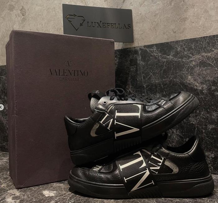 VLTN Logo White Black Sneakers