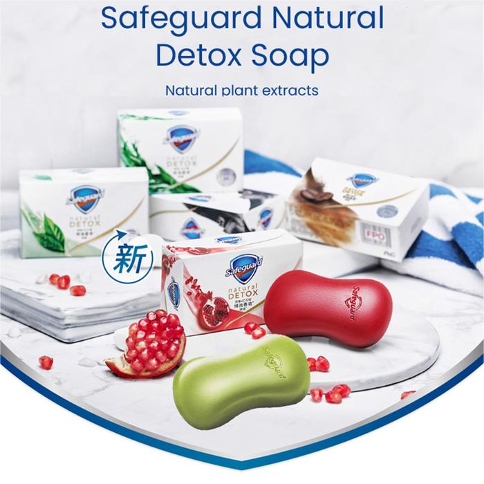 SafeGuard Soap Natural DETOX Pore Clean Face Hand Bath Cleaning