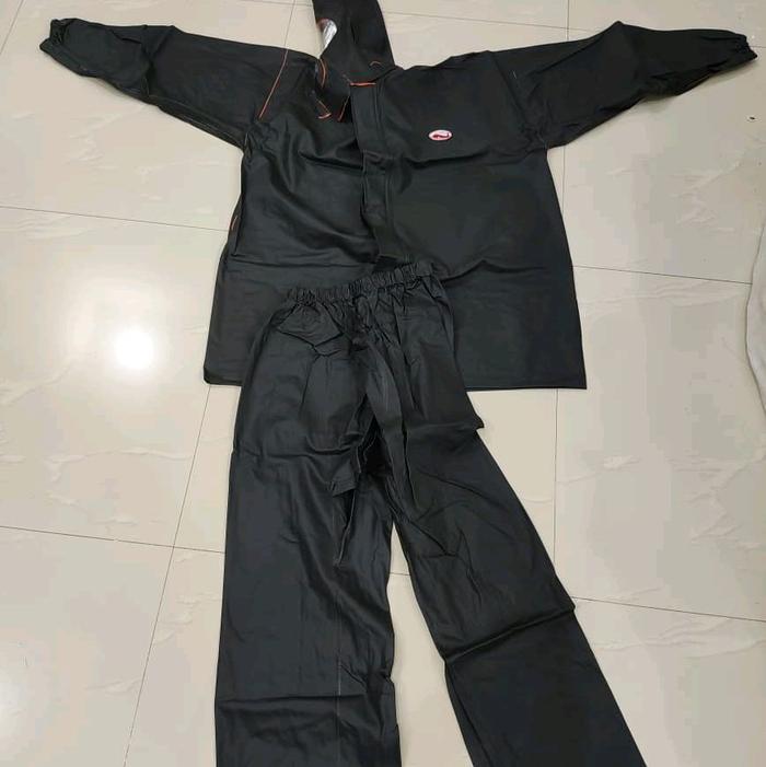 JAS HUJAN ORIGINAL CAP PAUS HITAM BIG FISH, MANTEL JAS HUJAN BAHAN KARET WARNA HITAM BIG FISH, MANTE