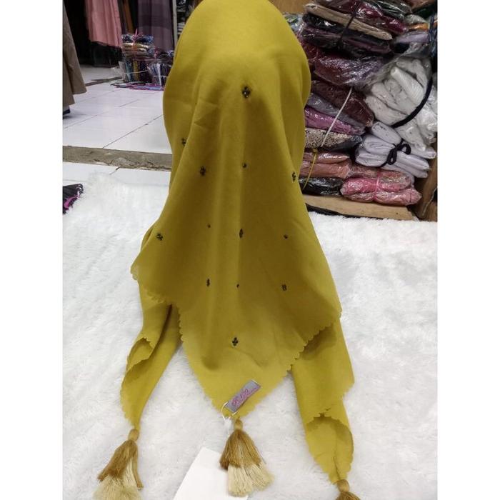 Dapatkan Hijab Mewah Simple / Segiempat Voal Premium Payet / R139 Hijab Original / Segiempat Senada