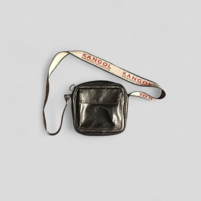 Slingbag Kangol Leather Black | Thriftshop