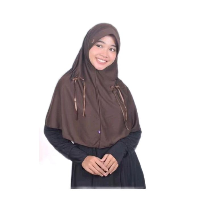 Kerudung Rabbani Tesya | Krd Tesya Rabbani | Diskon spesial | warna coklat | Rabbani Ori