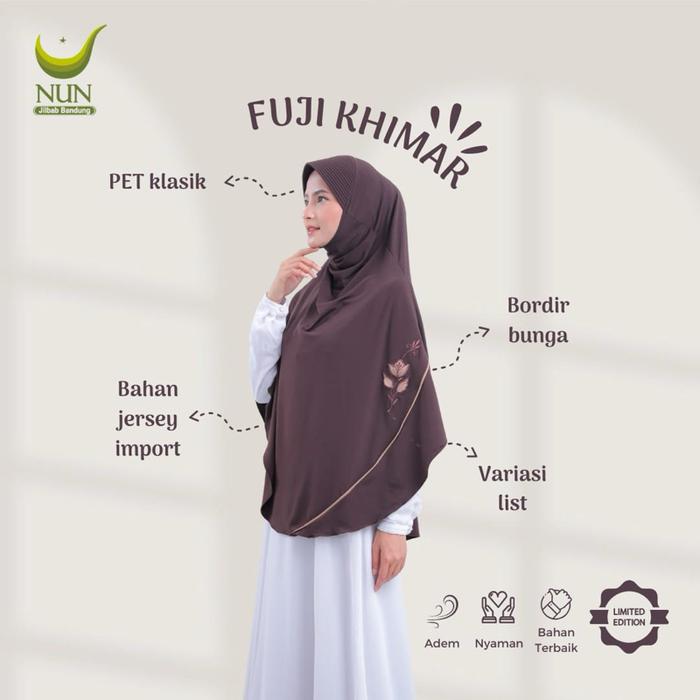 NUN JILBAB Khimar FUJI / Kerudung PET klasik / Kerudung PET jadul