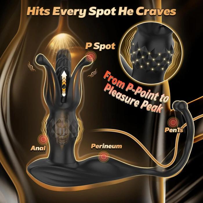 Best Seller Male Anl Vibratorr Butt Plug With Thrusting Dil Do Core & 9 Petal-Stretching Modes Secx 