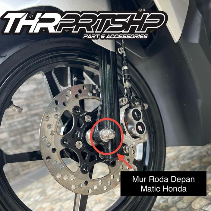 Mur As Roda Depan Matic HONDA Stainles Heng (1pcs)