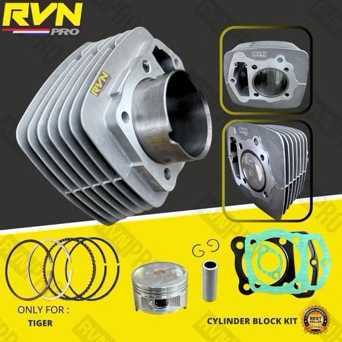 BLOK SEHER KOMPLIT TIGER TIGER REVO TIGER LAMA PISTON KIT SEPAKET ORIGINAL RVN BONUS PAKING