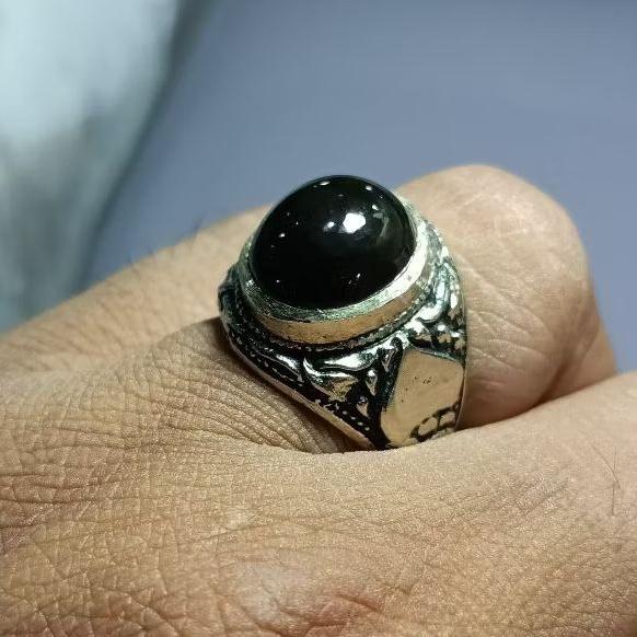 CINCIN PRIA BATU AKIK YAMAN WULUNG/HABSYI ORIGINAL BODY GLAS REALLPICT ASLI YEMEN