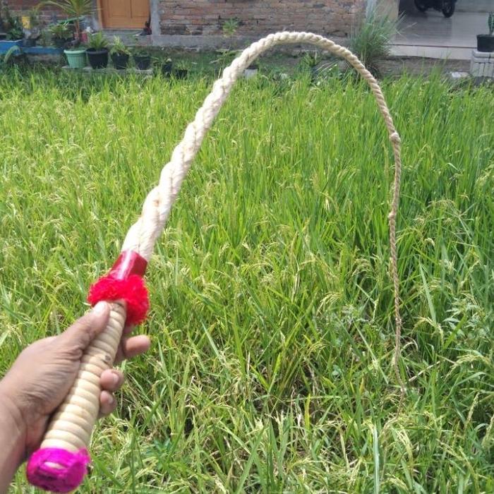 1 pcs cambuk pecut kuda lumping bahan serat besar 200cm