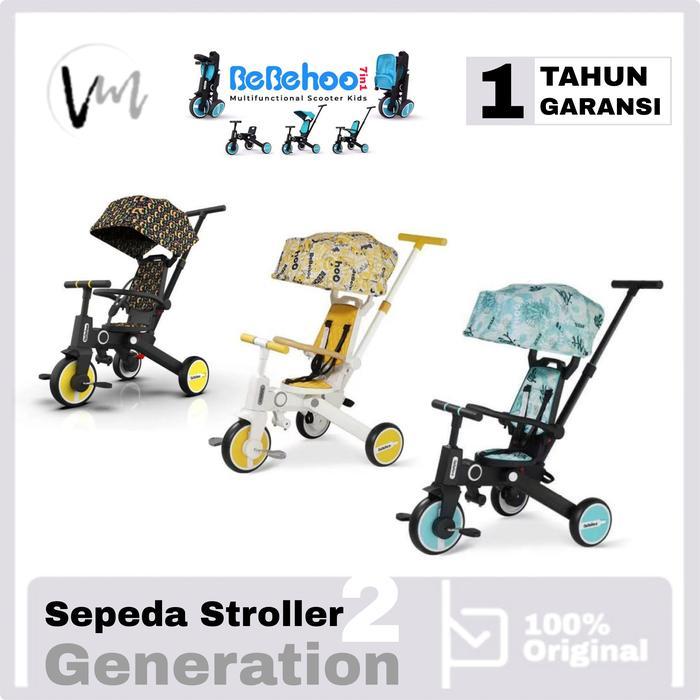 TERLARIS BEBEHOO GEN 2 STROLLER BIKE 7IN1 TRICYCLE FOLDING SEPEDA LIPAT ANAK