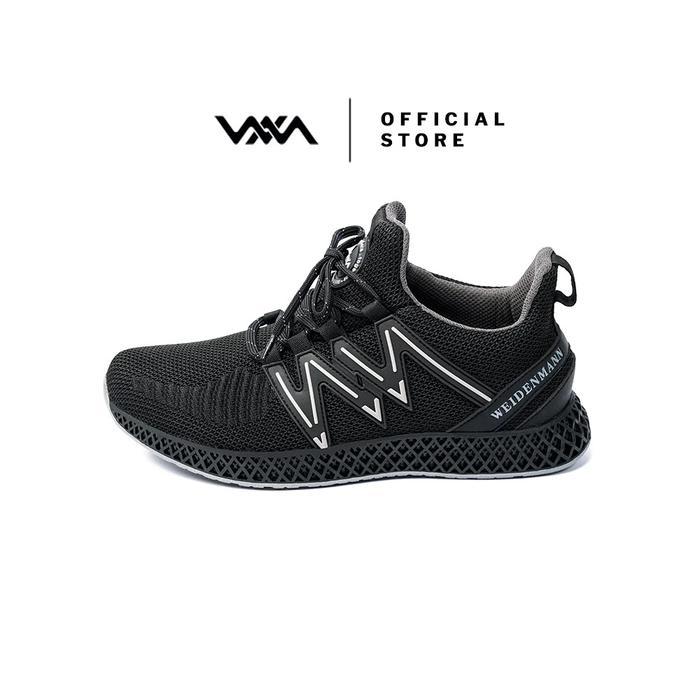 Weidenmann Matrix 01 Sepatu Sneakers Upper Flyknit Unisex Casual Olahraga Shoes Running Pria Black T