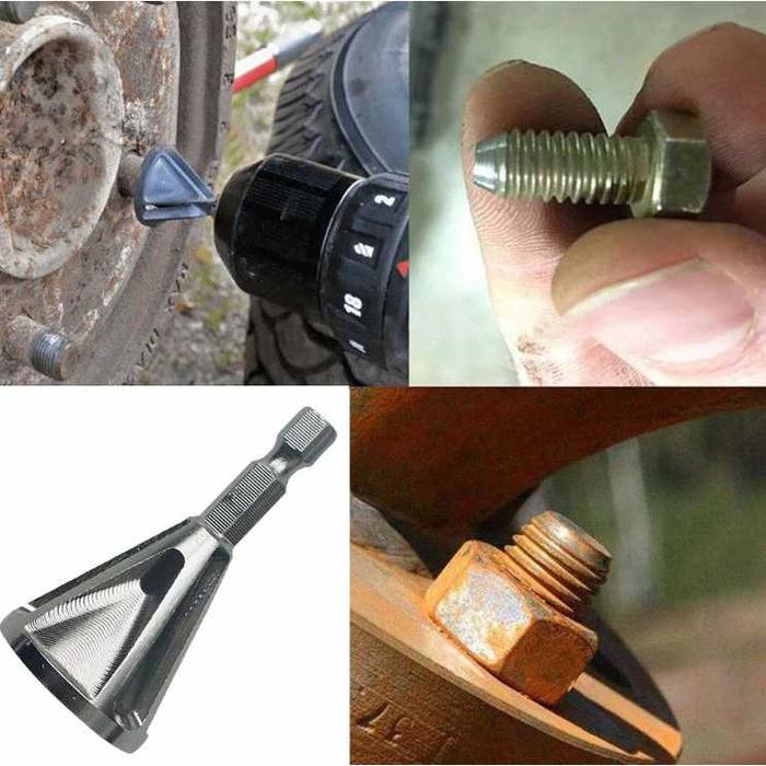 Mata Bor Deburring Deburing Tools Perbaiki Baut Baja Rusak Karat Perbaiki Ujung Drat Baur Baja Rusak