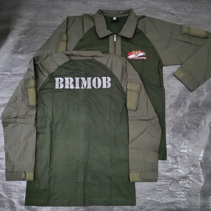 Kemeja Tactical Hijau BDU Brimob / Kemeja Tactical Brimob