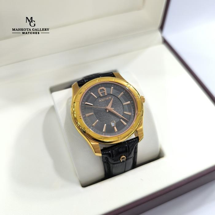 Jam Tangan Pria AIGNER LAZIO II-A32000 Strap Kulit Original dan Bergaransi