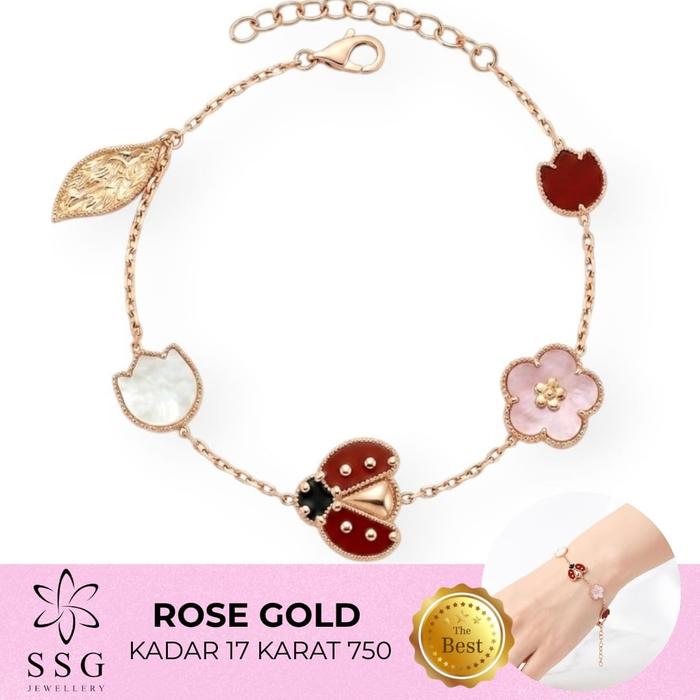 Gelang Emas Kepik Merah 17K - SSG JEWELLERY