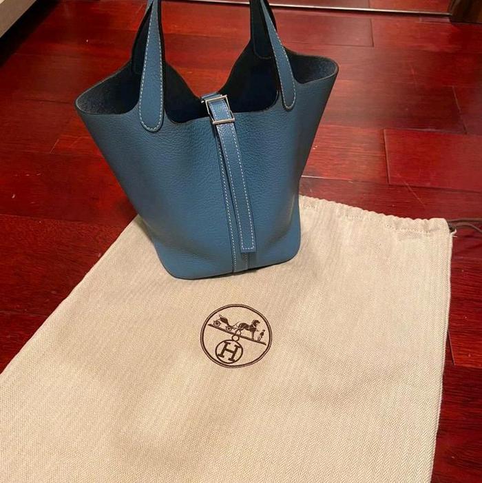 Hermes Picotin 18 # N blue, handbag casual