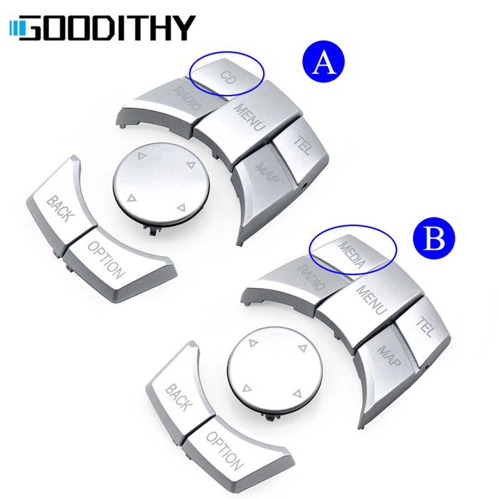 Car Silver CIC IDrive Multimedia Control Button Cover Keys For BMW 3